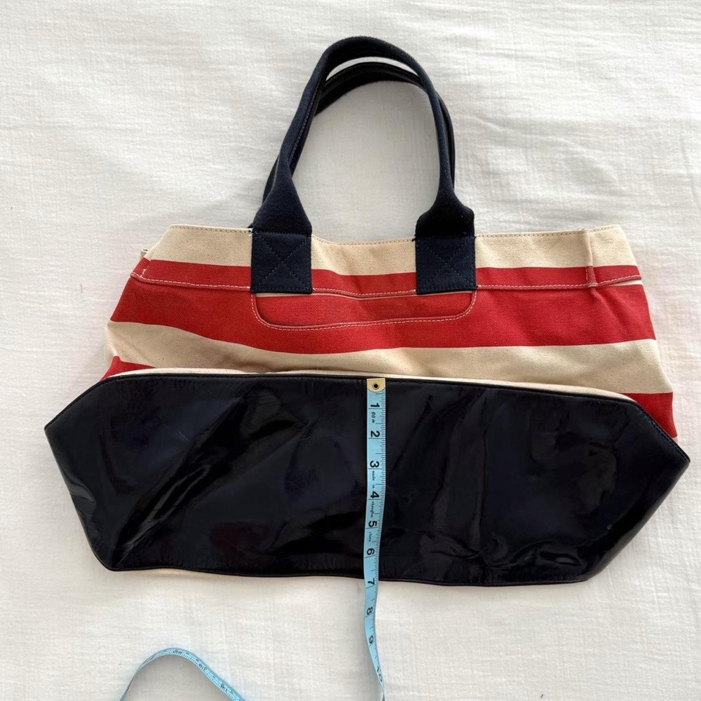 Y2K Tommy Hilfiger Red, White & Blue Striped Tote Bag - Picture 5 of 8